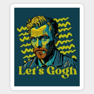 Let's Gogh // Funny Vincent Van Gogh Parody // Let's Go Sticker